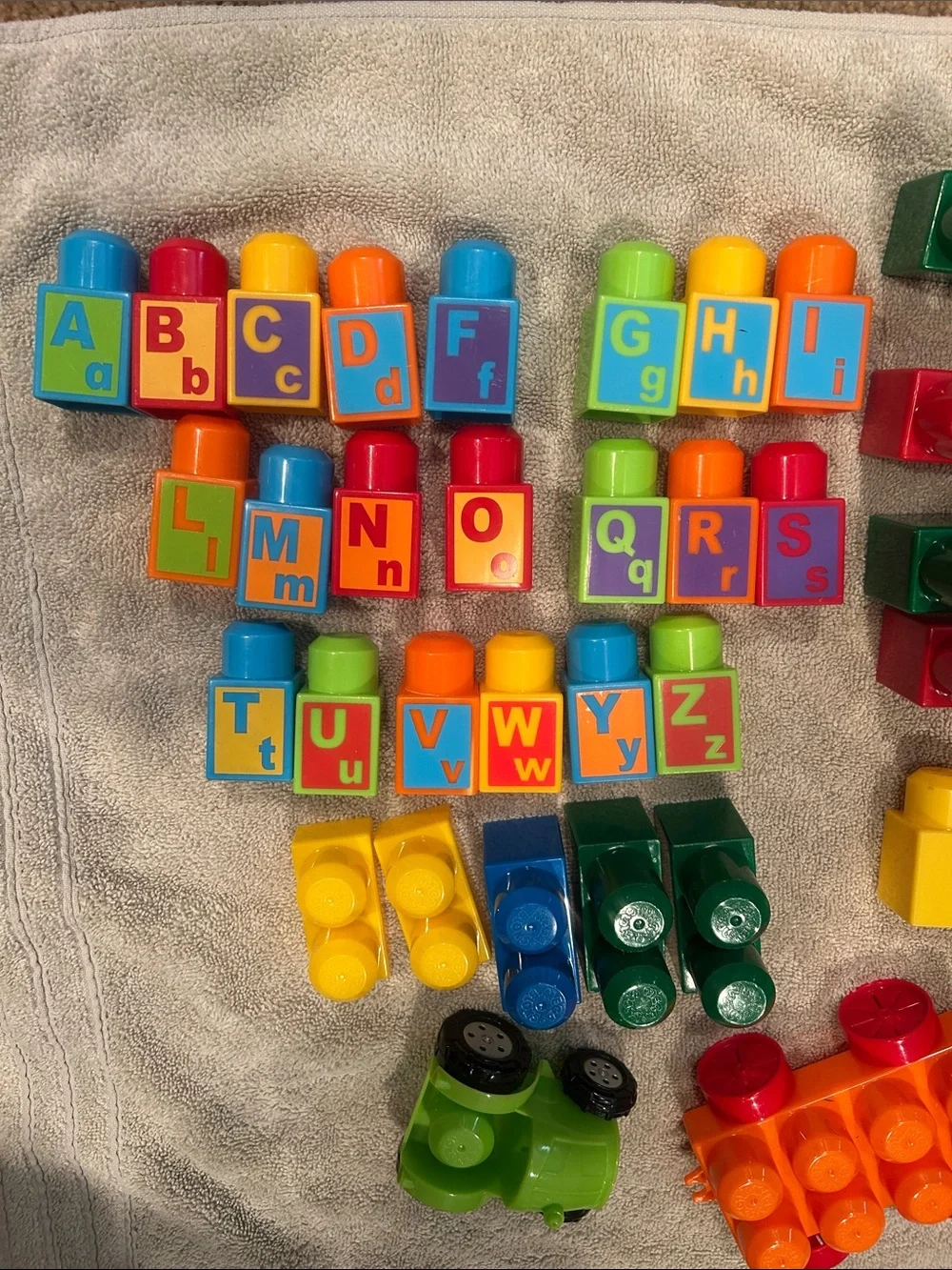 Mega Bloks Multi-Colored Lot Assortment Replacement Blocks & Letters